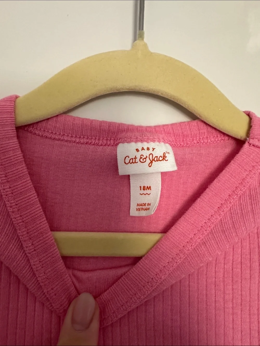 Cat & Jack Pink Ribbed Ruffle Baby Two-Piece Set